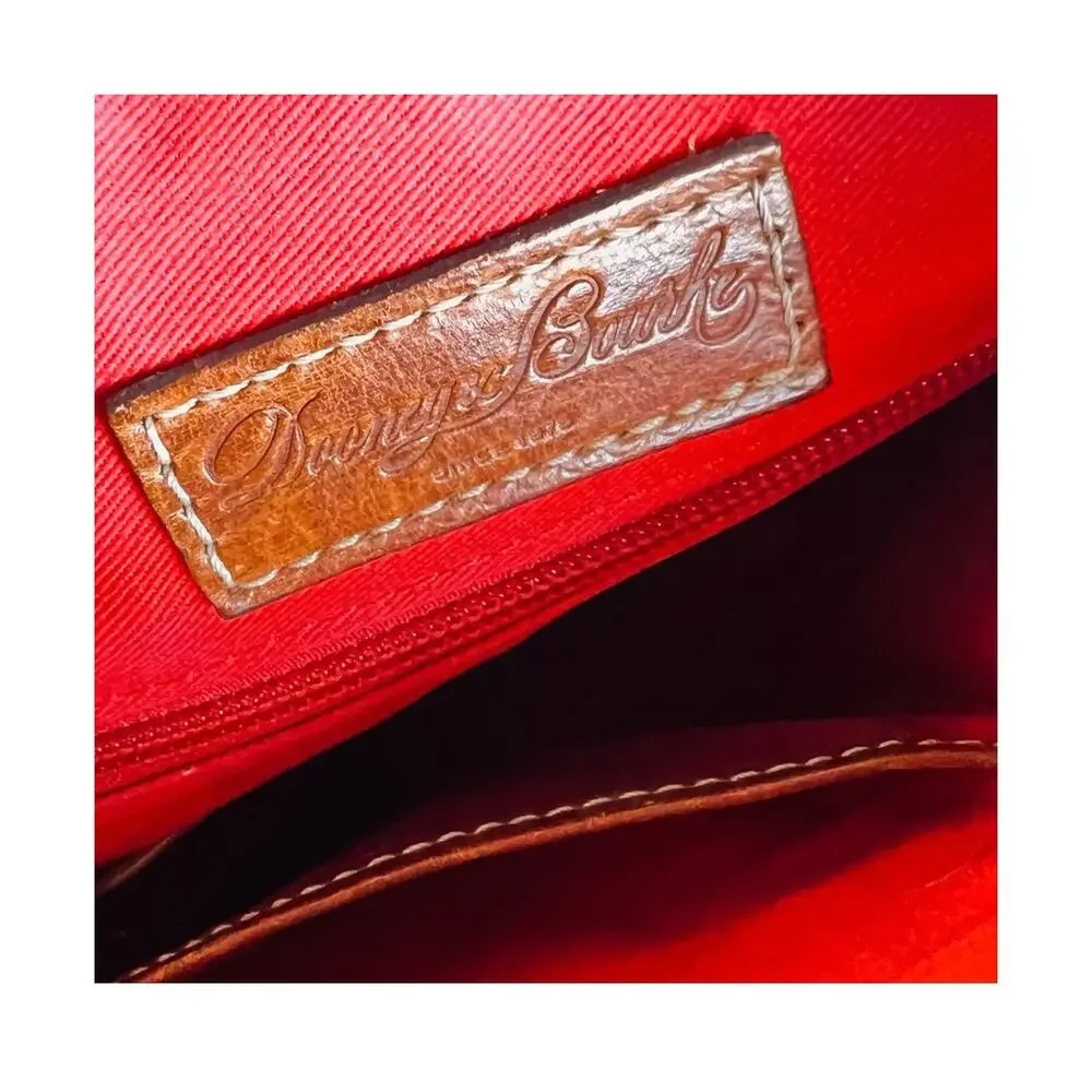 Dooney & Bourke Snakeskin Embossed Leather Letter Carrier Crossbody Metallic